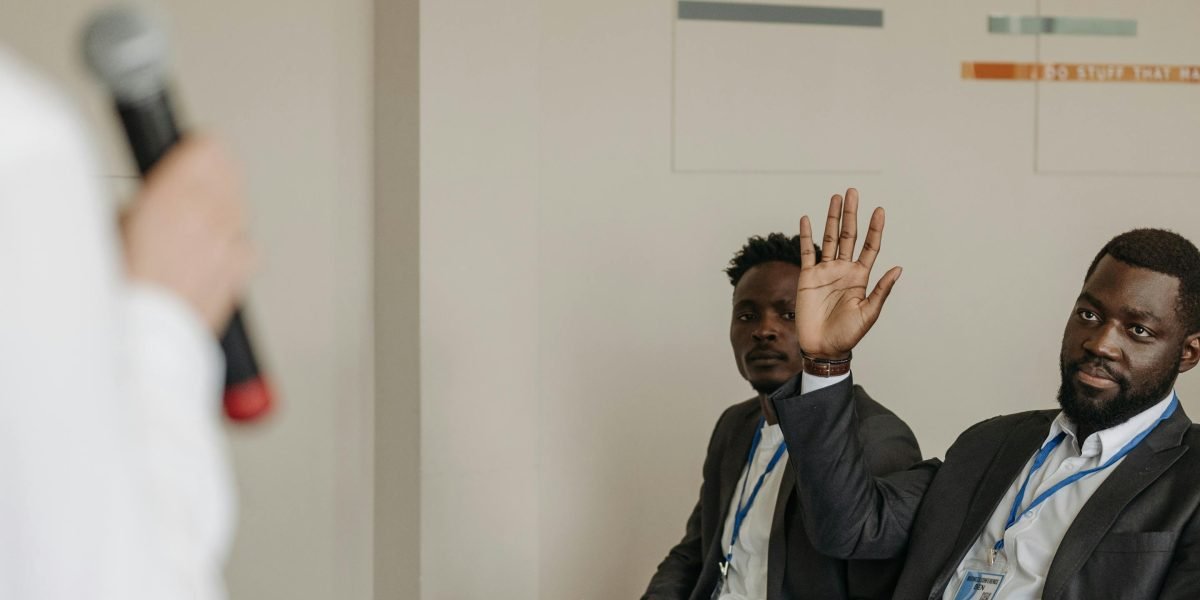 A professional delivering a transparent presentation, emphasizing the importance of honesty in AI content.