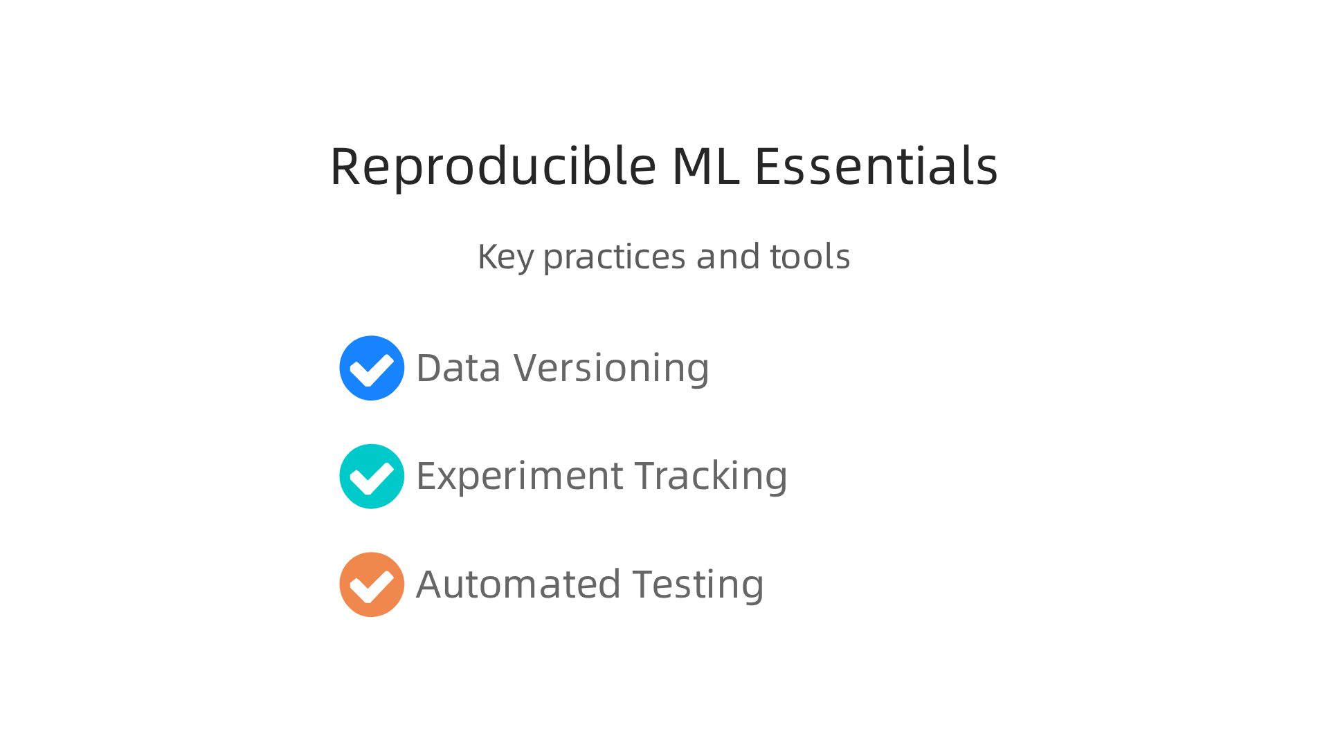 Key practices and tools required to ensure machine learning models are reliable and reproducible.