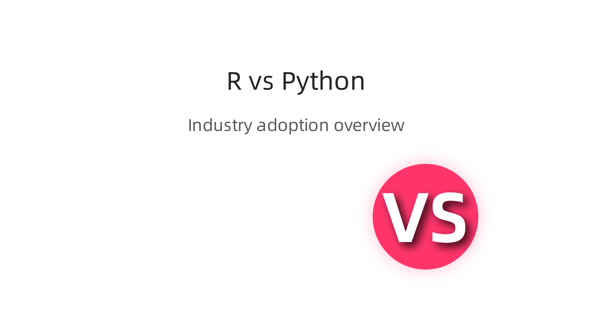 Comparison of R and Python adoption across various industries and use cases, highlighting where each language shines.