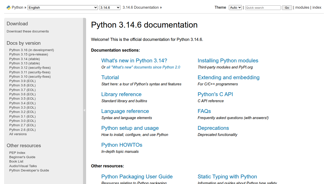 Refer to the official Python documentation for details on core language updates and features.