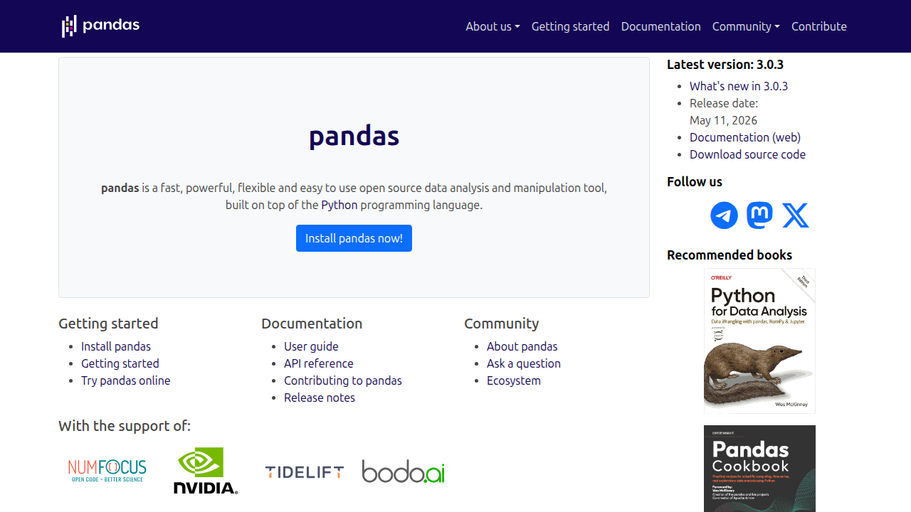 Consult the Pandas documentation for in-depth information on DataFrame methods and data manipulation.