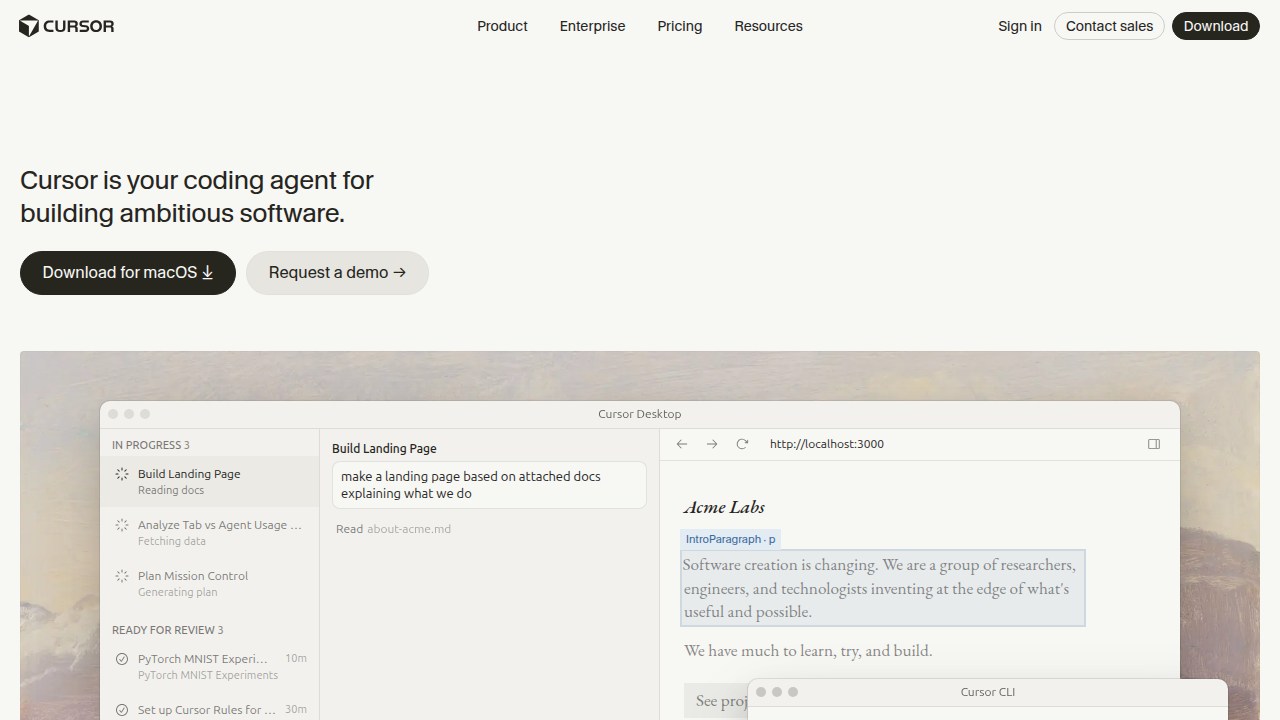 A look at Cursor, an AI-first code editor designed for deep AI integration and comprehensive project awareness.