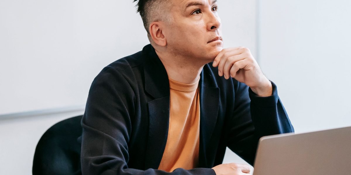 A person deeply focused, reflecting the cognitive effort involved in data science problem-solving and strategic thinking.