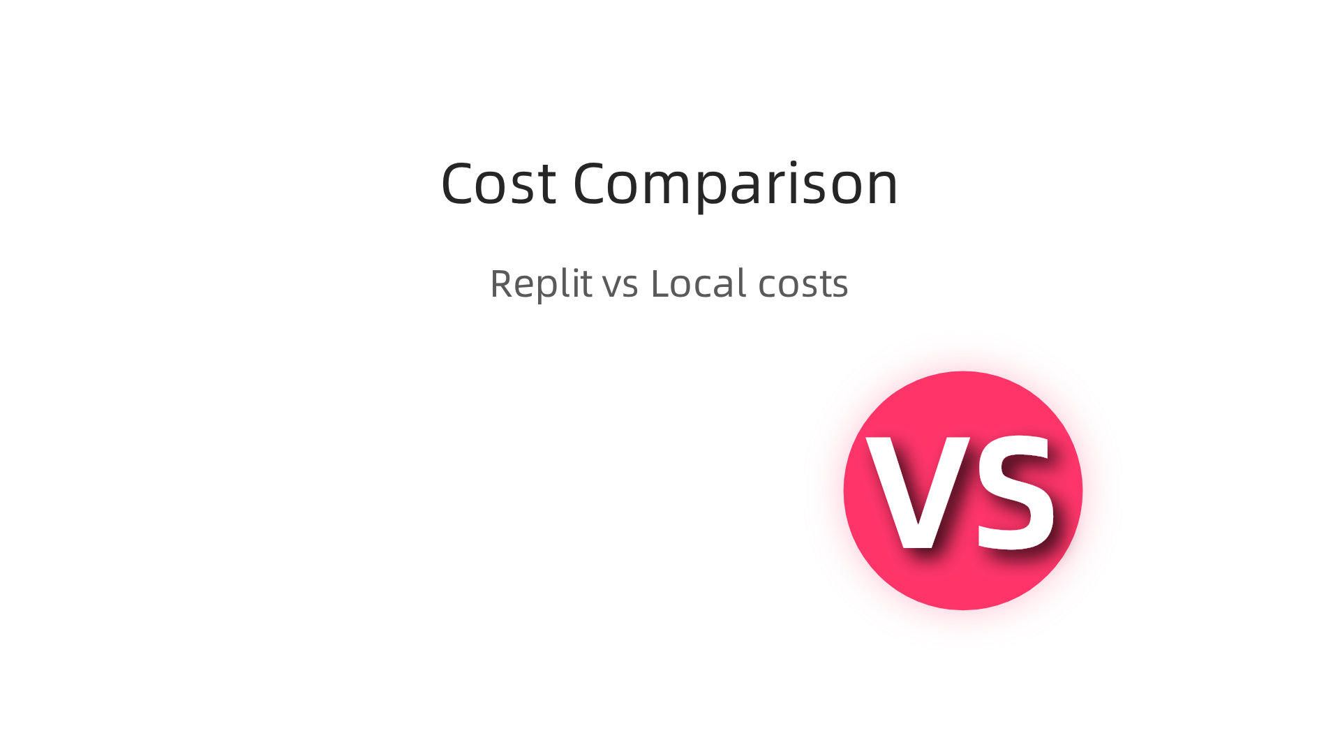 A comparison of upfront and monthly costs for Replit (Free/Paid) and traditional local hardware setups.