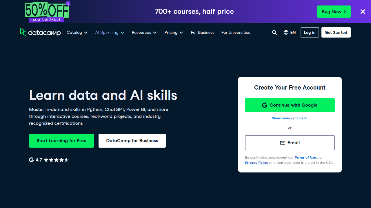 Explore tutorials and courses on Python dictionary methods and other data science skills at DataCamp.