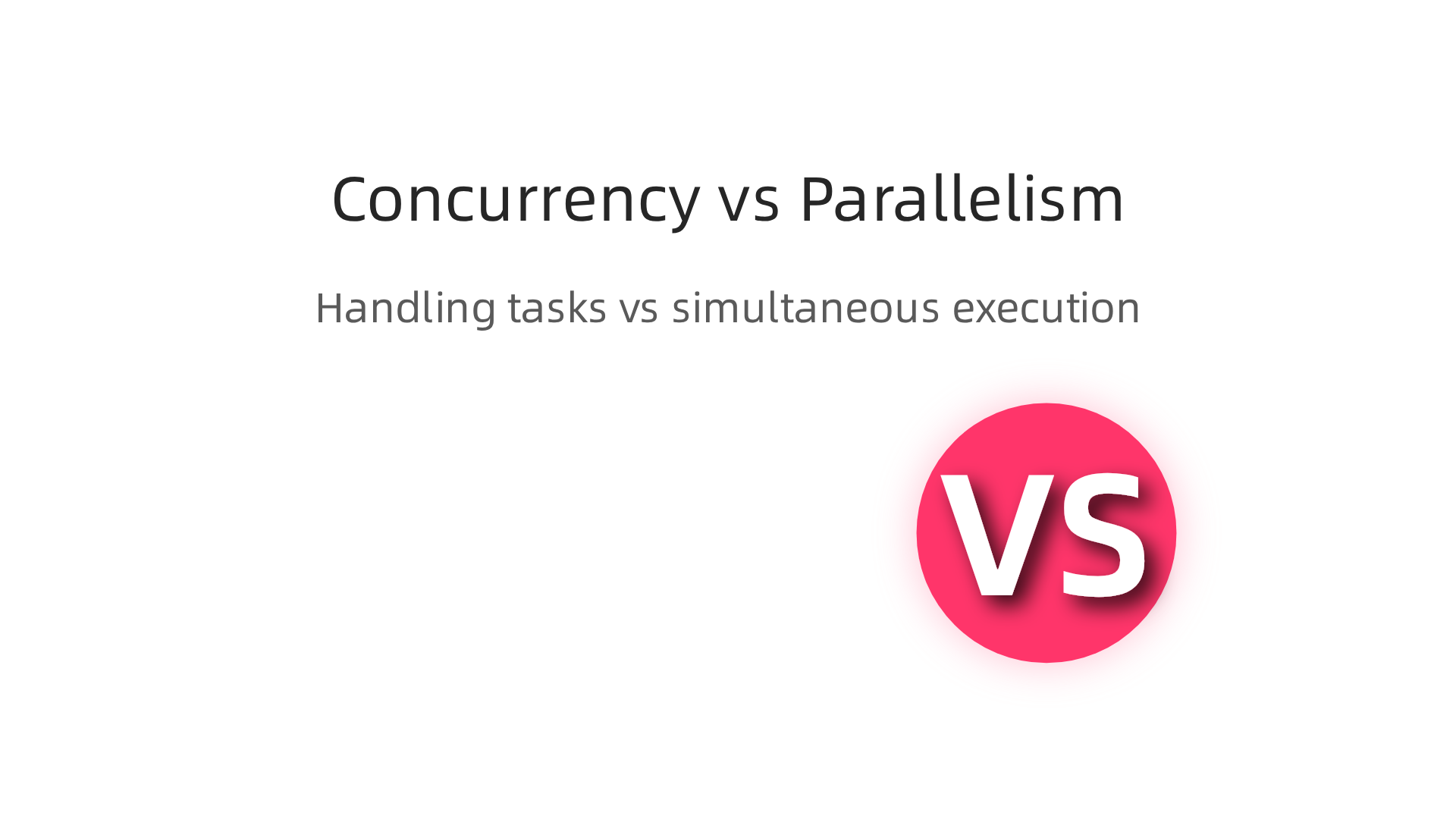 Visualizing the difference between handling many tasks (concurrency) and doing many tasks simultaneously (parallelism).
