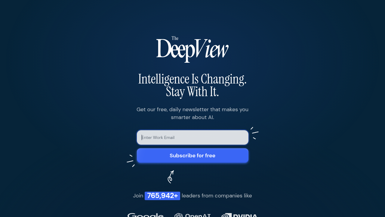 Subscribe to The DeepView for clear daily updates on AI and machine learning news.